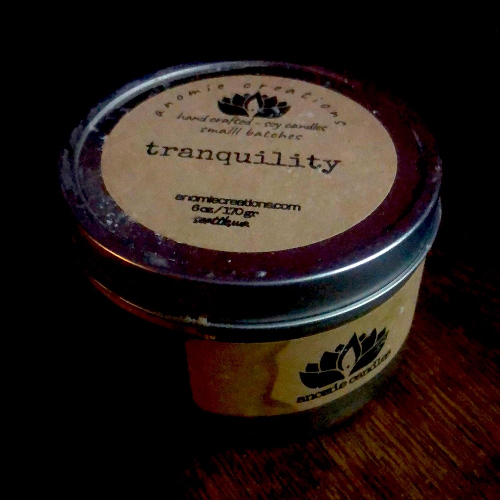 Handcrafted, small batch, tranquility, candle